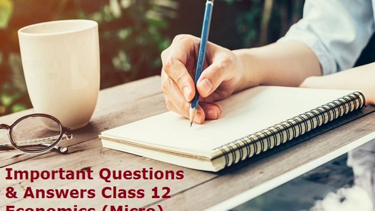 Important Questions & Answers for Class 12 Economics (Micro) - Chapter 5